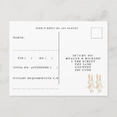 twint bunny floral baby shower rsvp briefkaart (Achterkant)