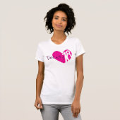 Twintig 18 liefdesroze hart 2018 dames t-shirt (Voorkant volledig)