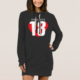 Twintig 18 liefhebben rood groot hart 2018 t-shirt