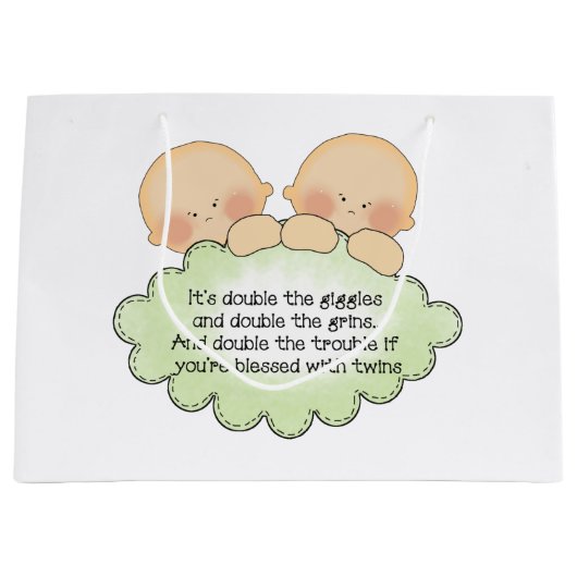 Twintig baby gedicht cadeau large cadeautasje (Voorkant)
