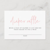 Twintig baby shower roze, moderne diapluierhandel informatiekaartje (Voorkant)