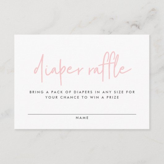 Twintig baby shower roze, moderne diapluierhandel informatiekaartje (Voorkant)