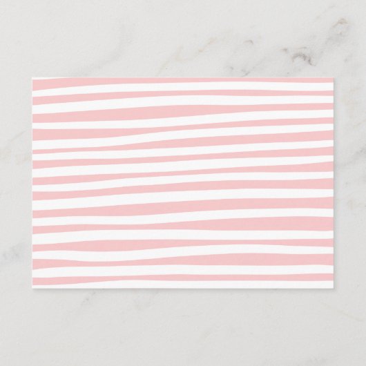 Twintig baby shower roze, moderne diapluierhandel informatiekaartje (Achterkant)