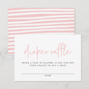 Twintig baby shower roze, moderne diapluierhandel informatiekaartje