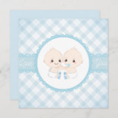 Twintig baby's en lijst wenskaart (Voorkant / Achterkant)