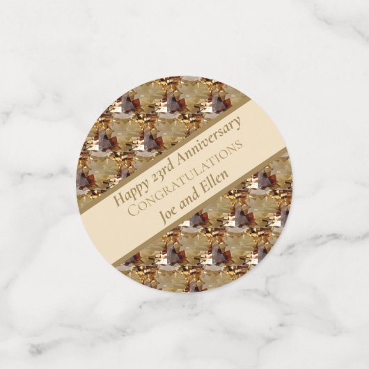 Twintig derde Jubileum, Topaz, Confetti (Kleine voorkant)