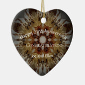 Twintig derde Jubileum van het huwelijk, Topaz, Ke Keramisch Ornament (Rechts)