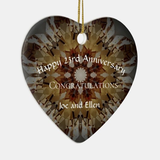 Twintig derde Jubileum van het huwelijk, Topaz, Ke Keramisch Ornament (Rechts)