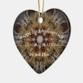 Twintig derde Jubileum van het huwelijk, Topaz, Ke Keramisch Ornament (Links)