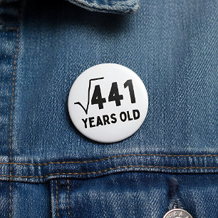 Twintig eerste verjaardag 21 jaar oud natuurkundig ronde button 7,6 cm