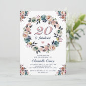 Twintig en Fabulous 20e verjaardag Kaart (Staand voorkant)