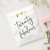 Twintig & Fabulous Minimalistisch 20e Verjaardagsf Bedankzakje (Gezegeld)