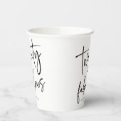 Twintig & Fabulous Minimalistisch 20e Verjaardagsf Papieren Bekers (Links)