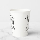 Twintig & Fabulous Minimalistisch 20e Verjaardagsf Papieren Bekers (Rechts)