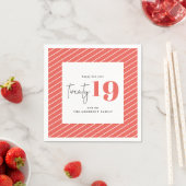 Twintig gedurfd grafisch nieuwjaarsfeest servet (Insitu)