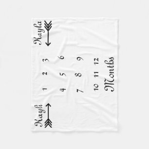 Twintig gepersonaliseerde mijlpaallanket fleece deken