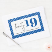 Twintig gewaagd grafisch nieuw jaar rechthoekige sticker (Envelop)