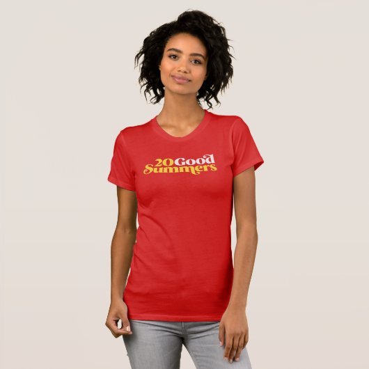 Twintig Goede Zomers: Rood T-shirt (Voorkant volledig)