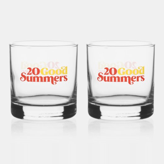 Twintig Goede Zomers Whisky Glas (Voorkant)