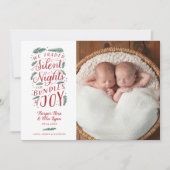 Twintig jaar eerste kerstfeest feestdagenkaart (Voorkant)