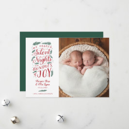 Twintig jaar eerste kerstfeest feestdagenkaart