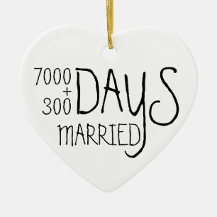 Twintig Jaar Samen Getrouwd Keramisch Ornament