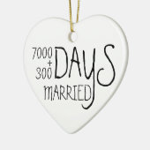 Twintig Jaar Samen Getrouwd Keramisch Ornament (Links)