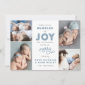 Twintig-jongen Baby kerstkondiging Feestdagenkaart (Voorkant)