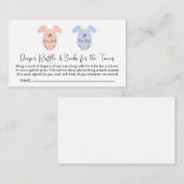 Twintig-jongen Baby shower luiere raffle Books Informatiekaartje (Voorkant / Achterkant)