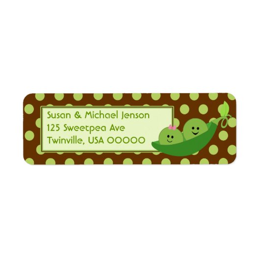 Twintig jongens en meisjes keren terug etiket (Voorkant)