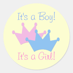 Twintig jongens en meisjes! ronde sticker