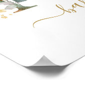 Twintig jongens Groene Vloeiing Welkomstteken Baby Poster (Hoek)