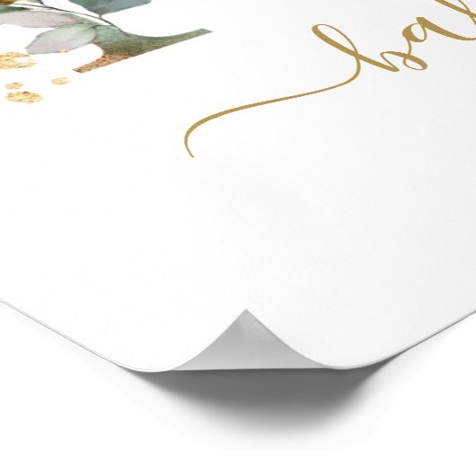 Twintig jongens Groene Vloeiing Welkomstteken Baby Poster (Hoek)