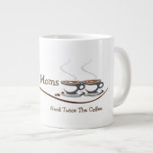 Twintig mannen hebben twee keer de koffie nodig -  grote koffiekop (Voorkant rechts)