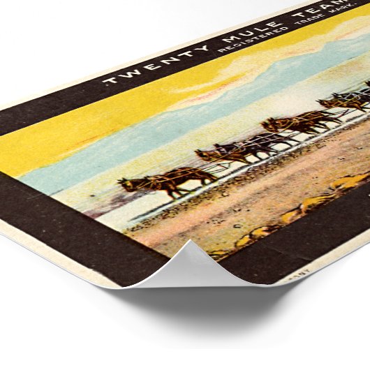 Twintig Mule Team Borax Poster (Hoek)