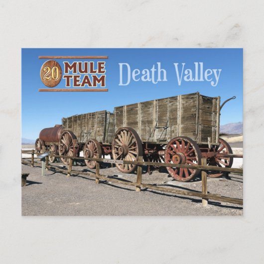 Twintig-mule teamwagons, Death Valley, Californië Briefkaart (Voorkant)