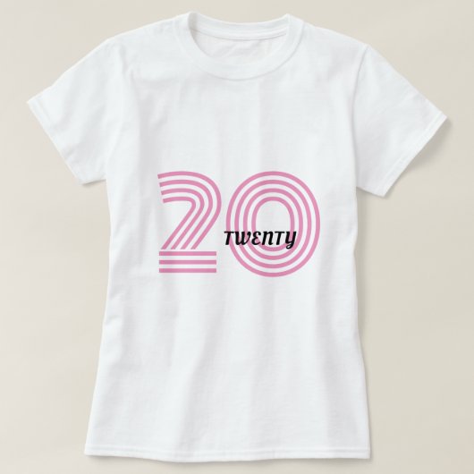 Twintig verjaardag T-Shirt (Design voorkant)