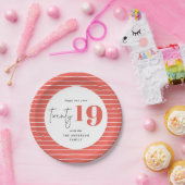 Twintig vet grafisch jaar feest papieren bordje (Feest)