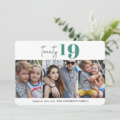 TWINTIG vette grafische multi foto nieuwjaar Feestdagenkaart (Staand voorkant)