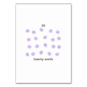 Twintig wervelingen op aangepaste nummer flashcard kaart (Achterkant)