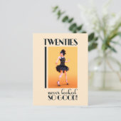 Twintiger zag er nog nooit zo goed  uit briefkaart (Staand voorkant)