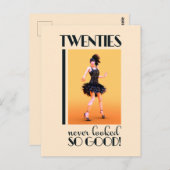 Twintiger zag er nog nooit zo goed  uit briefkaart (Voorkant / Achterkant)