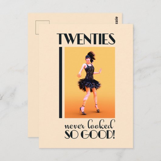 Twintiger zag er nog nooit zo goed  uit briefkaart (Voorkant / Achterkant)