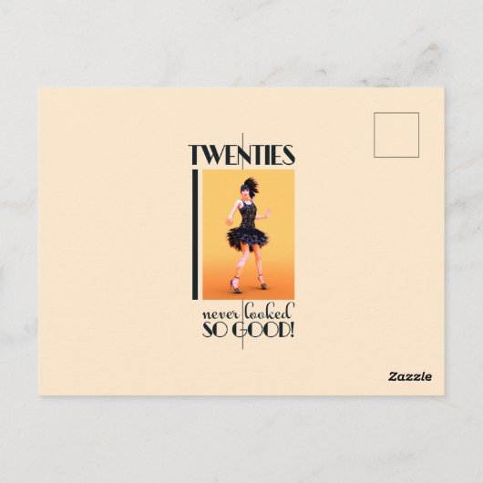 Twintiger zag er nog nooit zo goed uit briefkaart (Achterkant)