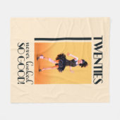 Twintiger zag er nog nooit zo goed  uit fleece deken (Voorkant (Horizontaal))