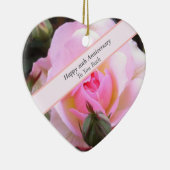 Twintigste bruiloft Jubileum Perfect Engels Roos Keramisch Ornament (Rechts)