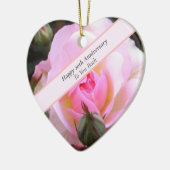 Twintigste bruiloft Jubileum Perfect Engels Roos Keramisch Ornament (Links)