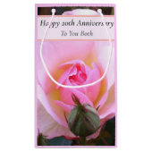 Twintigste bruiloft Jubileum Perfect Engels Roos Klein Cadeauzakje (Achterkant)