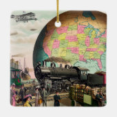 Twintigste eeuws vervoer, Kerstmis 1910 Keramisch Ornament (Achterkant)