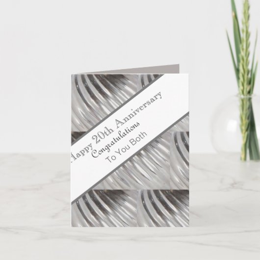 Twintigste trouwdag platina kaart (Voorkant)